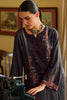 Black Spun Printed and Embroidered Unstitched Suit Material