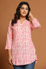 Pink & Beige Color Cotton Printed Tunic