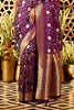 Purple Banarasi Katan Silk Saree