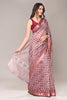 Cream & Rust Color Cotton Silk Printed Saree