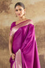 Purple Eri Silk Zari Woven Saree