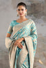 Light Turquoise  Katan Silk Banarasi Woven Saree