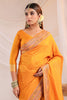 Mustard Soft Silk Kalamkari Woven Saree