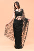 Black Color Net Cut-Dana Work Saree