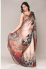 Beige Color Jacquard Silk Printed Saree