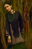 Black Tussar Silk Resham Floral Embroidered Unstitched Suit Material