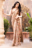 Beige Crepe Silk Floral Printed Saree