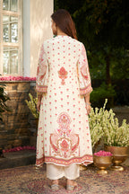 Cream Crepe Silk Printed Kurta Set