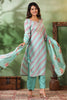 Mint Green Color Leheria Printed Muslin Suit