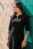 Black Color Cotton Kurta Set
