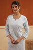 Light Blue Resham Embroidered Kurta
