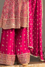 Rani Georgette Embroidered Suit With Embroidered Palazzo
