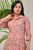 Peach Color Cotton Printed Co-Ord Set