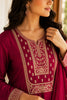 Maroon Crepe Silk Zari and Sequins Embroidered Anarkali Suit
