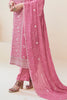 Pink Crepe Silk Embroidered Unstitched Suit
