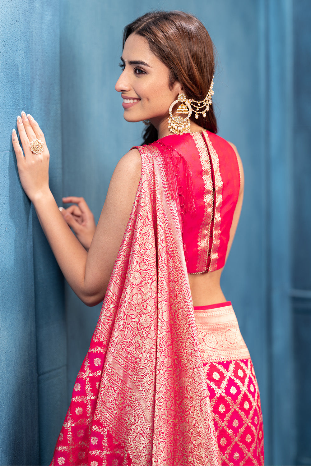 Rani Zari Woven Fuji Silk Saree