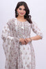 Pink & Cream Color Cotton Floral Printed Straight Suit