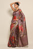 Light Mauve Colour Printed Tussar Silk Saree.