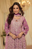 Mauve Georgette Embroidered Anarkali Suit Set