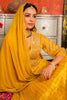 Mustard Color Printed & Embroidered Silk Anarkali Suit