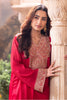 Cherry Red Zari & Sequins Embroidered Silk Suit