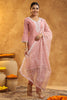 Dusty Pink Color Cotton Neck Embroidered Unstitched Suit Fabric