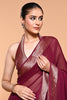 Purple Color Georgette Woven Saree