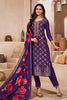 Deep Violet Zari Woven & Embroidered Silk Suit