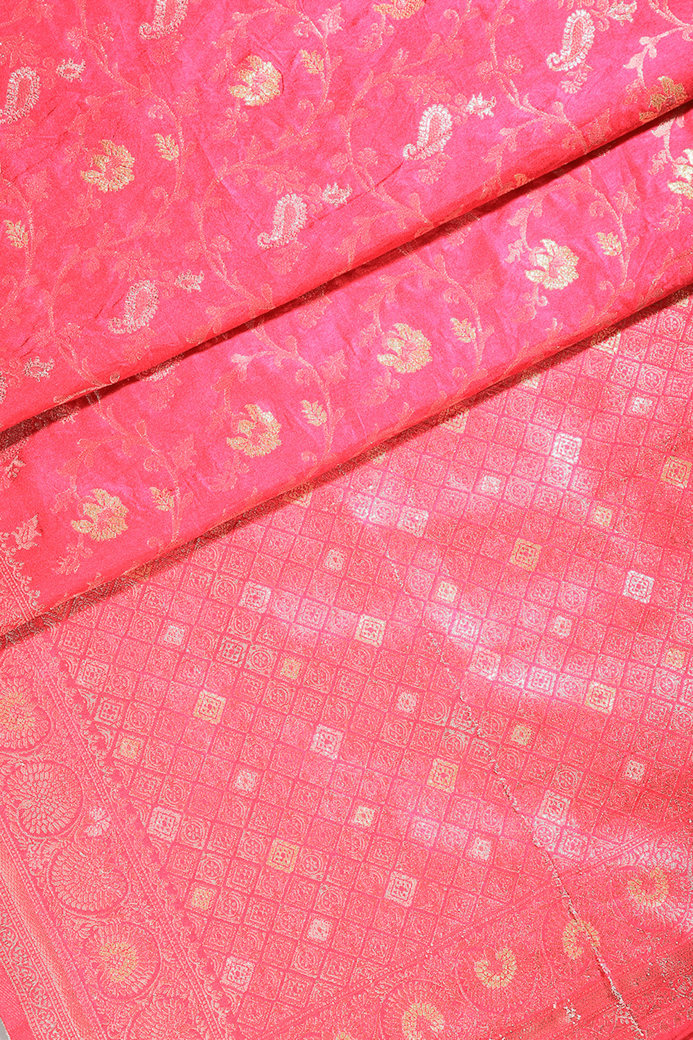 Pink Colour Zari Woven South Silk Saree