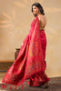 Cherry Red South Silk Zari And Resham Woven Saree