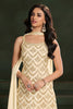 Cream Crepe Silk Zari And Sequins Embroidered Suit With Embroidered Gharara