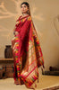 Maroon Cotton Silk Woven Saree
