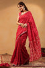 Red Color Ikat Patola Modal Silk Saree with Gota Patti Border