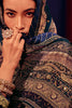 Navy Color Zari Embroidered Velvet Unstitched Suit Fabric