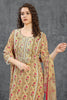 Mustard Color Floral Printed Cotton Unstitched Material