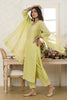 Lemon Yellow Georgette Chikankari Work Unstiched Suit
