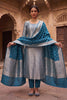 Teal Blue Banarsi Silk Woven Unstitched Suit Material