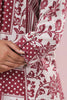 Maroon & Cream Color Cotton Printed Co_ord Set