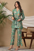 Green Colour Cotton Printed Co-Ord Set