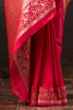 Red Woven Mulberry Silk Saree