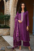 Purple Silk Printed & Neck Embroidered Unstitched Suit
