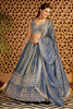 Blue Tissue Silk Embroidered Lehanga