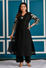 Black Floral Embroidered Cotton Kurta Set