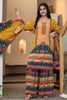 Mustard Crepe Silk Printed Suit With Printed Palazzo