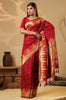 Maroon Cotton Silk Woven Saree