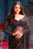 Black Cut-Dana And Sequins Embroidered Net Saree