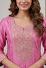 Dusty Pink Zari And Sequins Embroidered Silk Suit