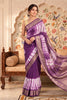 Purple Georgette Shibori Printed Saree