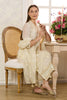 Cream Chanderi Cotton Floral Embroidered Suit