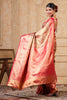 Fuchsia Pink Colour Silk Woven Saree